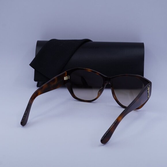 Saint Laurent SL M8 003 Geometric Sunglasses – Havana/Brown - Picture 10 of 10
